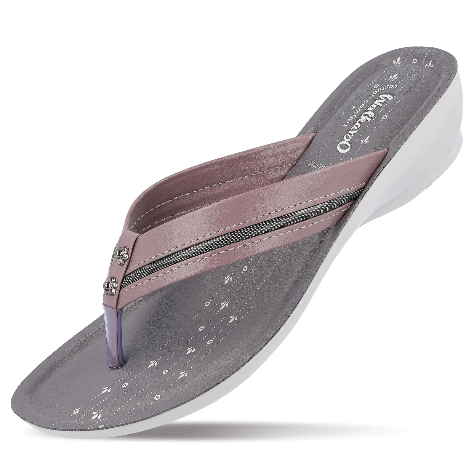 WALKAROO GRAPE LADIES V-STRAP(WL7113) 6 UK