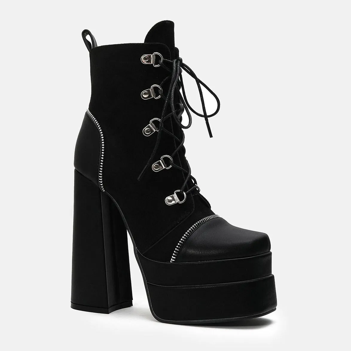 Waterproof Platform Super High Heel Mid Boots