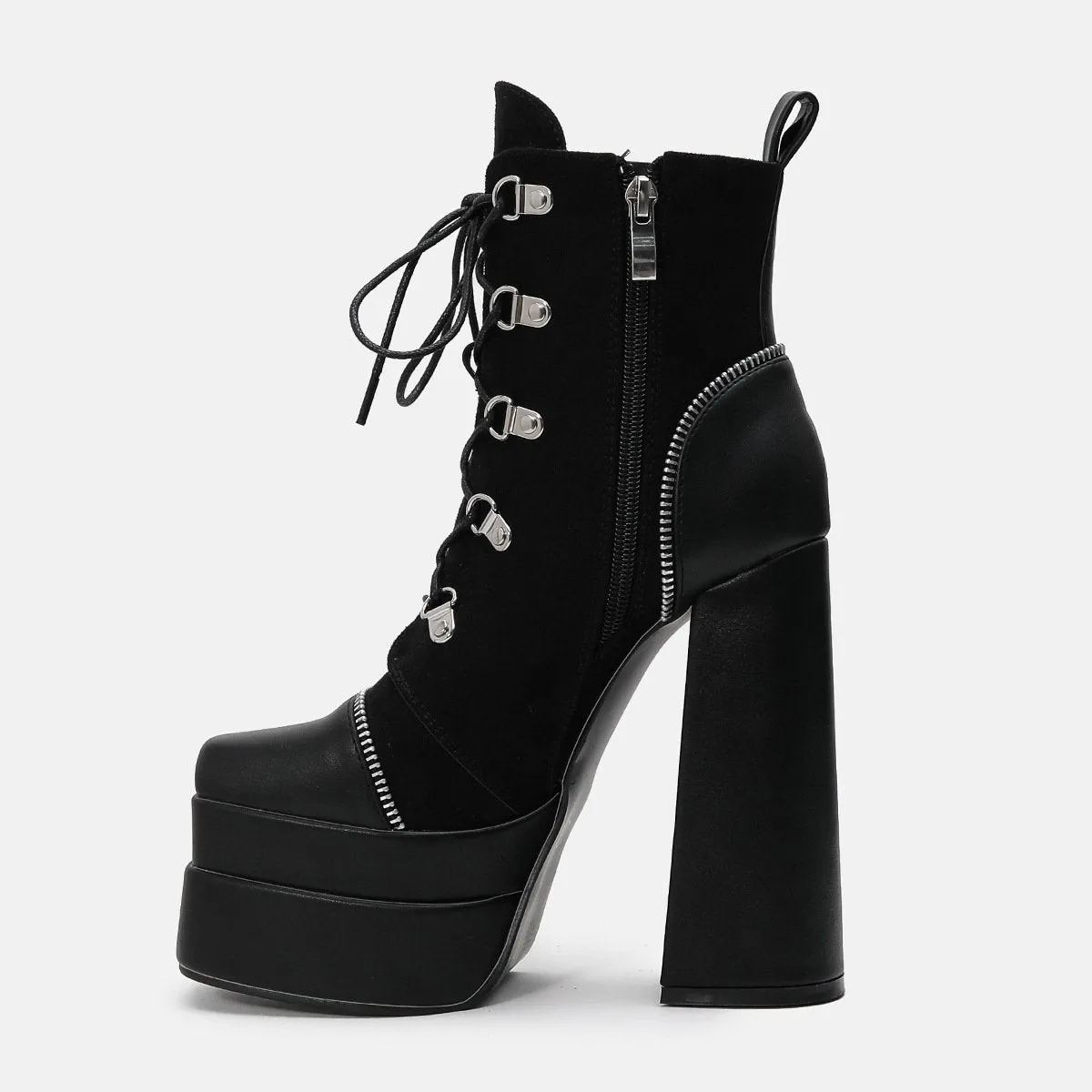 Waterproof Platform Super High Heel Mid Boots