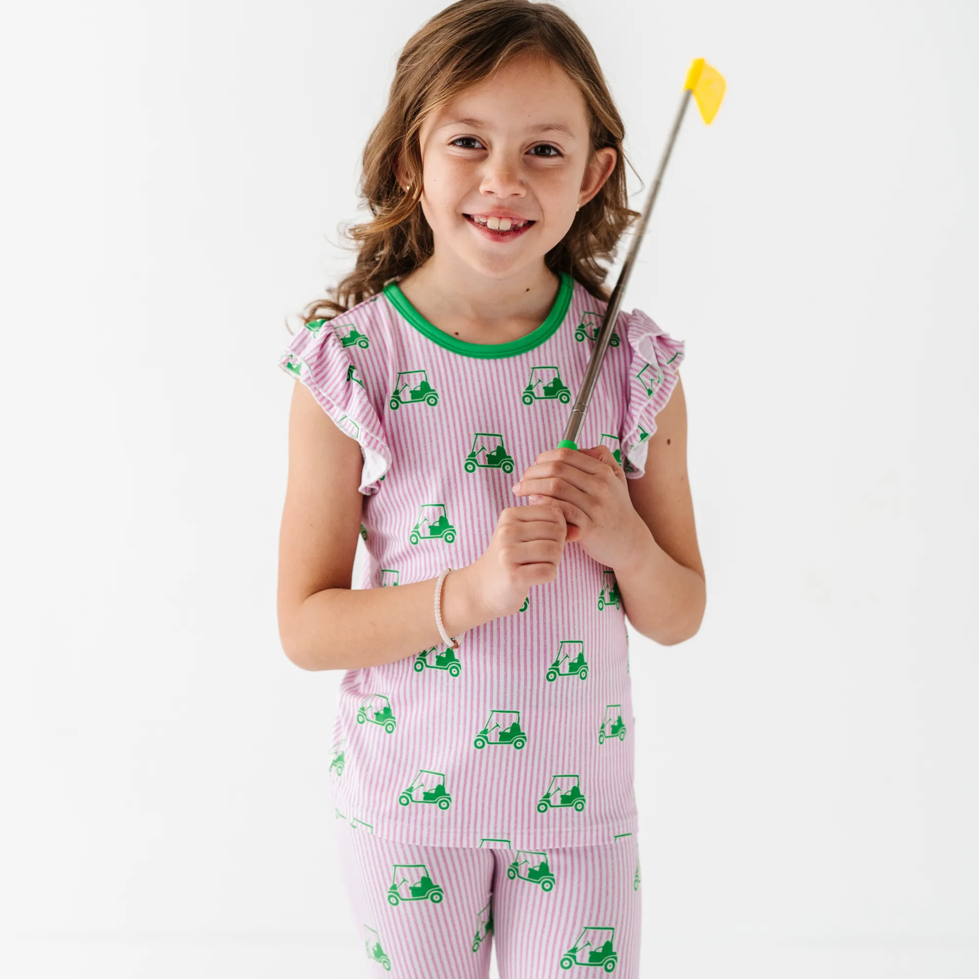 Who's Your Caddy? Pink Golf Ruffle Pajamas Toddler/Kids