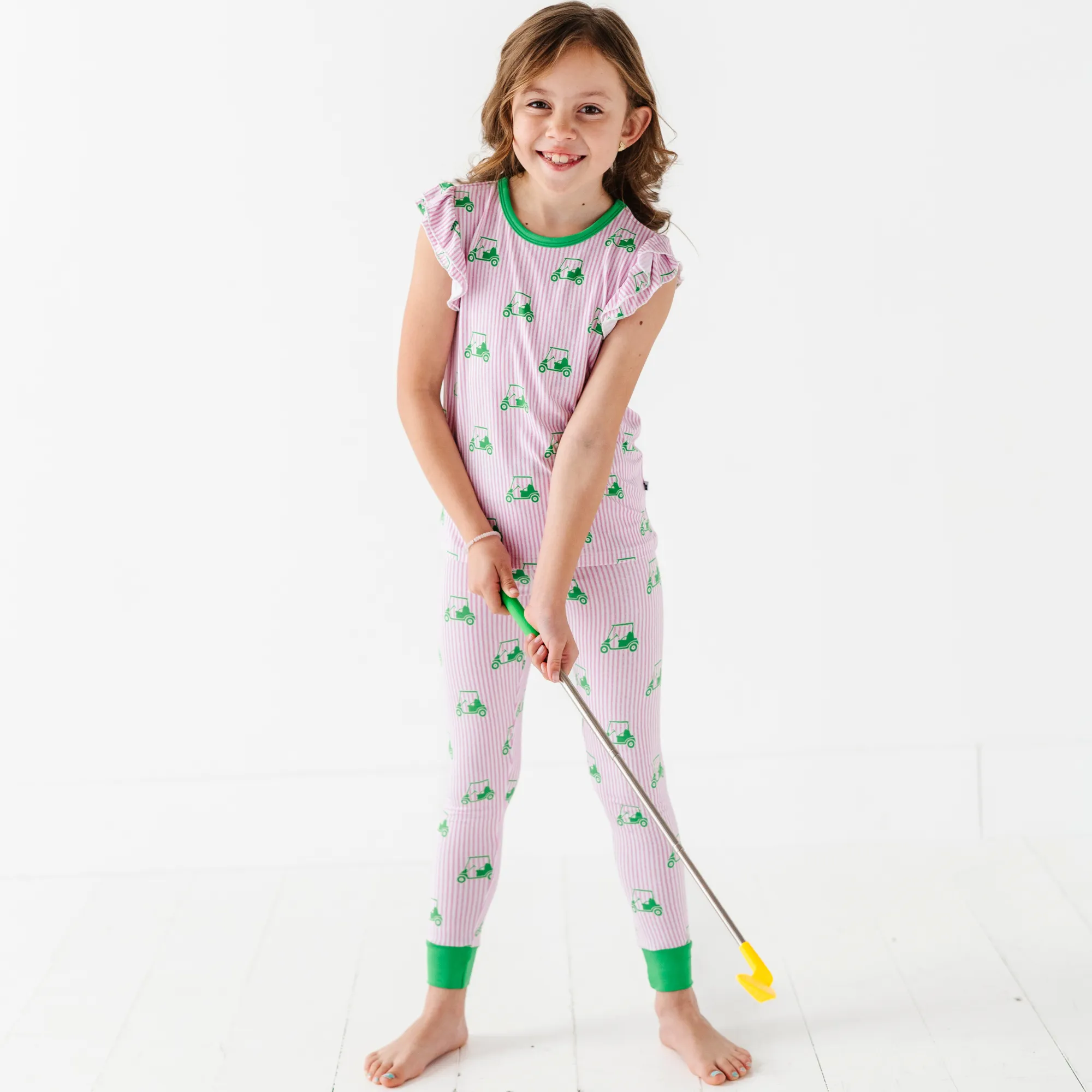 Who's Your Caddy? Pink Golf Ruffle Pajamas Toddler/Kids