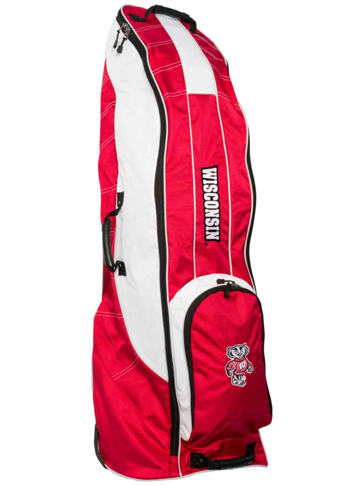 Wisconsin Badgers Team Golf Red Golf Clubs Wheeled Luggage Travel Bag