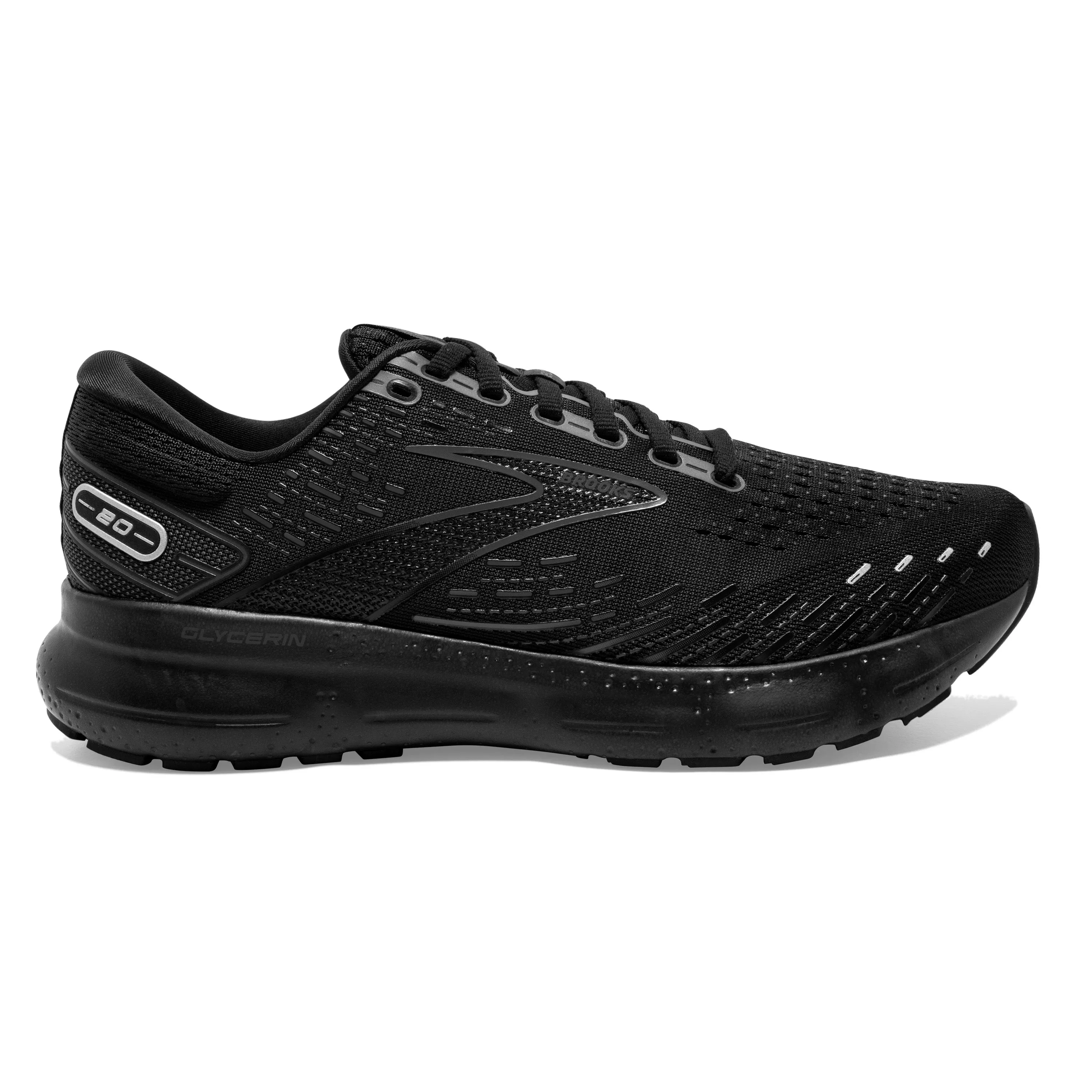 Women's Brooks Glycerin 20 Color: Black/Black/Ebony