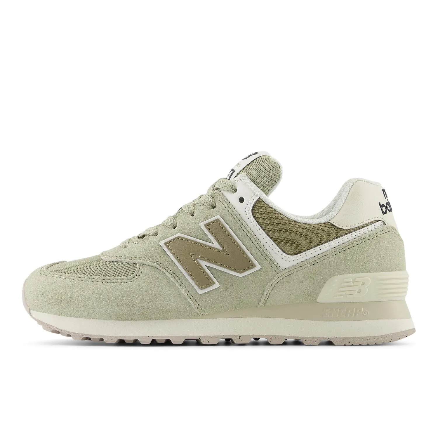 Women's New Balance 574 Core Color: Olivine with Dark Stoneware