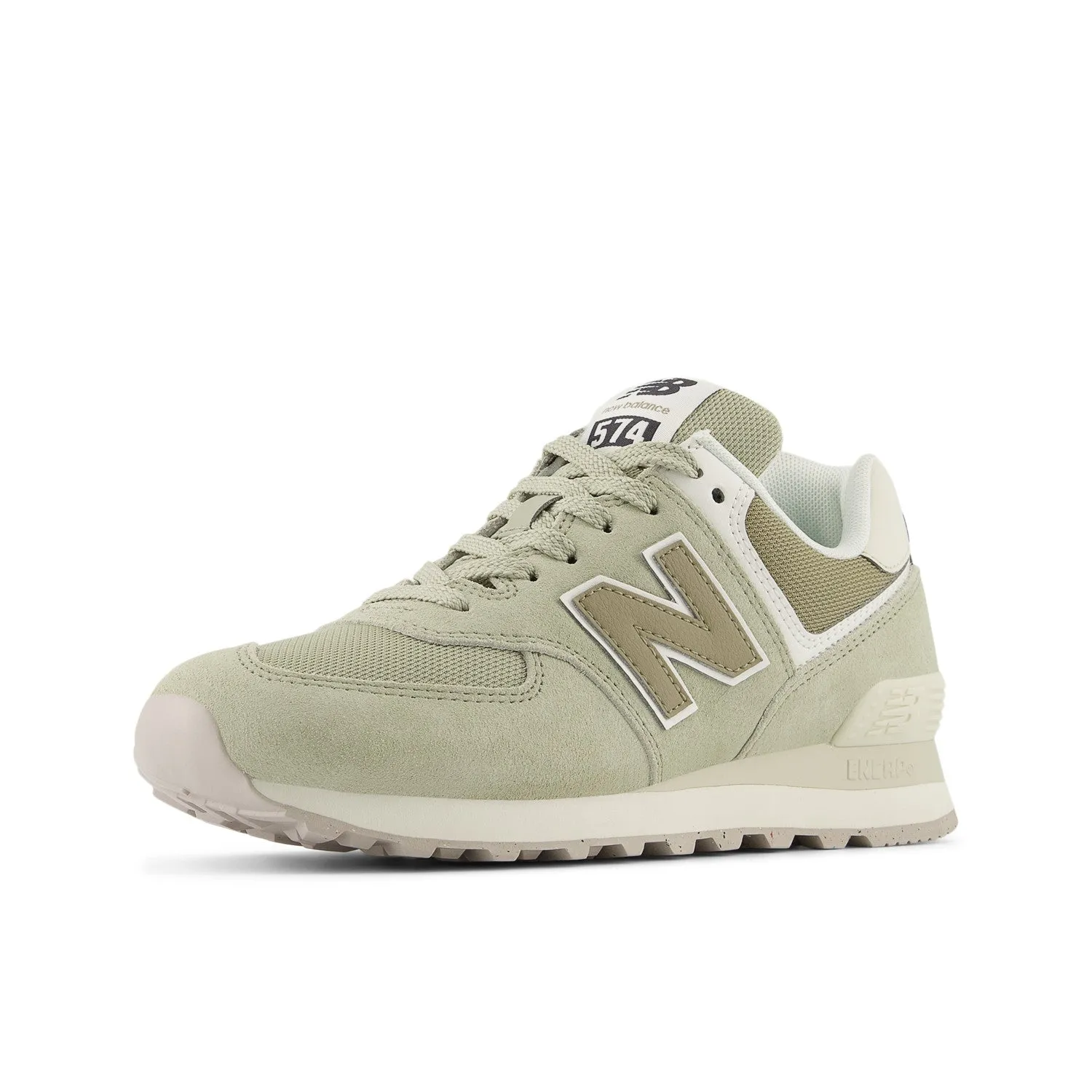 Women's New Balance 574 Core Color: Olivine with Dark Stoneware