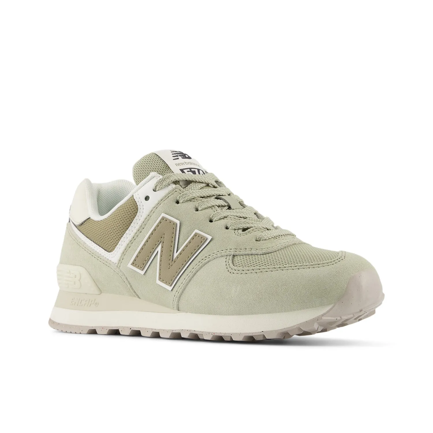 Women's New Balance 574 Core Color: Olivine with Dark Stoneware