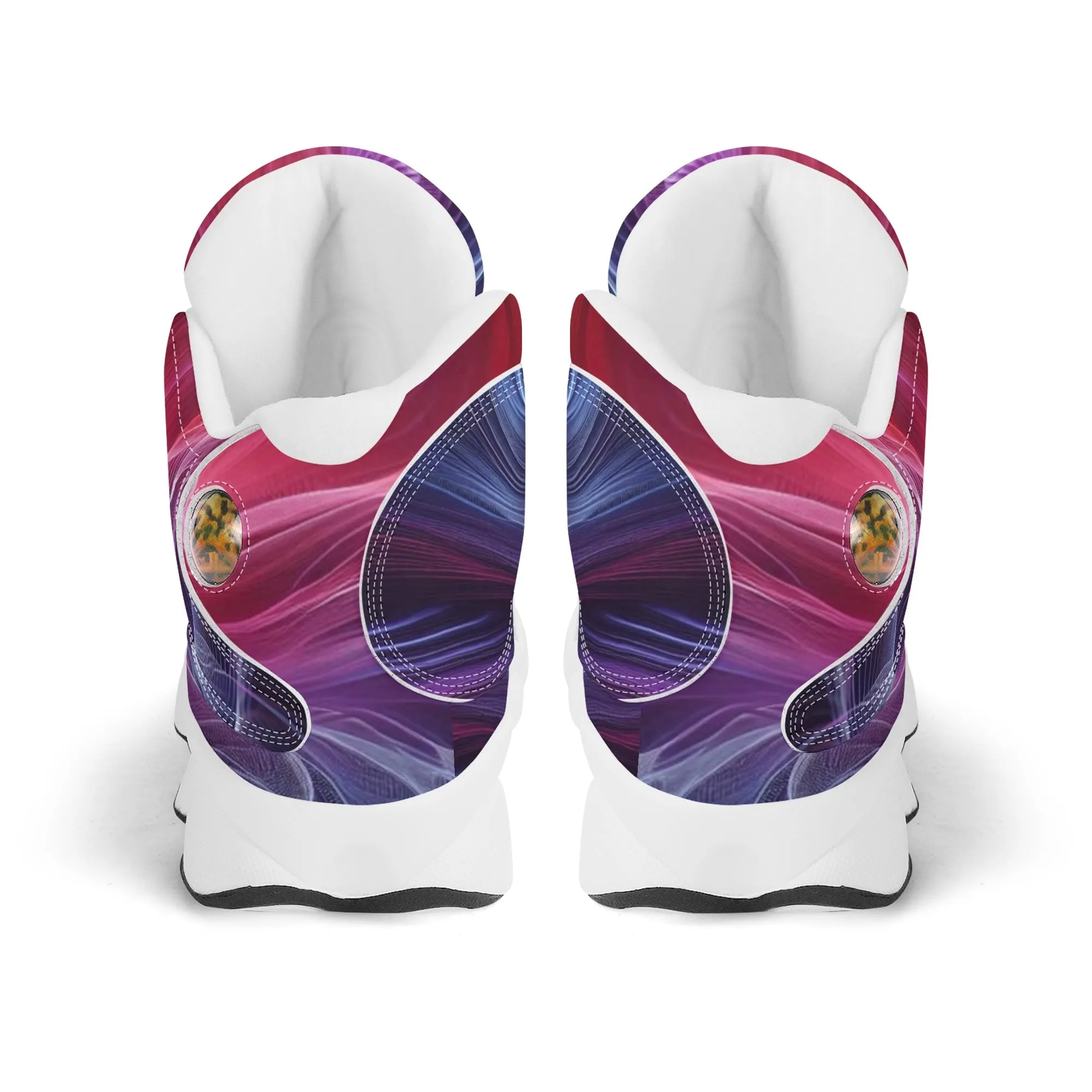 Womens Purple Swirl PU Leather Athletic Shoes