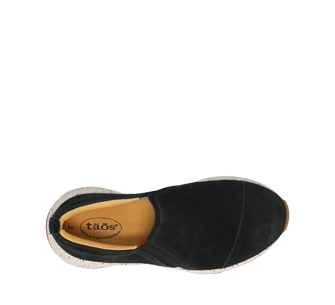 Women's Taos Super Step In Color: Black Nubuck