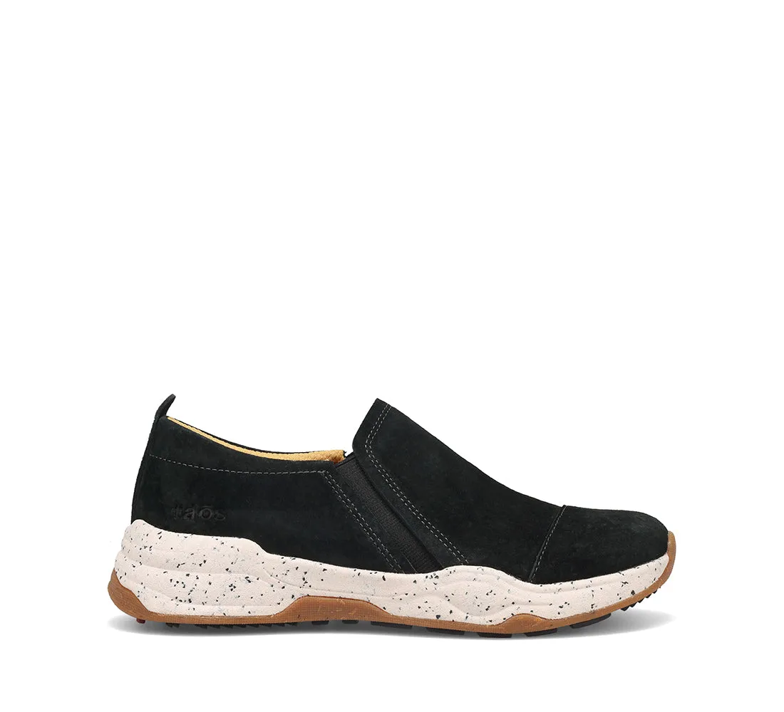 Women's Taos Super Step In Color: Black Nubuck